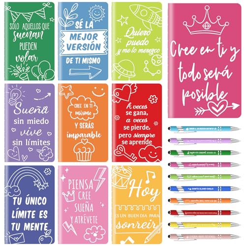 Xingch 20 sets de regalo con frases inspiradoras,Contiene 20 cuadernos pequeños y 20 bolígrafos,Un regalo ideal para colegas, empleados, compañeros de clase, amigos, estudiantes, profesores Xingch 20 sets de regalo con frases inspiradoras,Contiene 20 cuadernos pequeños y 20 bolígrafos,Un regalo ideal para colegas, empleados, compañeros de clase, amigos, estudiantes, profesores