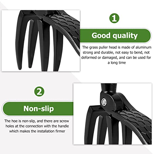 Stand Up Weed Puller Tool Weeding Head Replacement Metal Manual Weed Remover Handheld Weed Picker Tool For Outdoor Garden Lawn Without Bending,Kneeling(No Pole) #TOP2