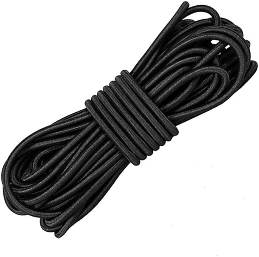 33 feet Strong Elastic Rope Cord Bungee Shock Cord Stretch String for Outdoor Camping Tents Kayak Boat Bag Luggage (33 feet, Diameter 5/16 inch (8mm))