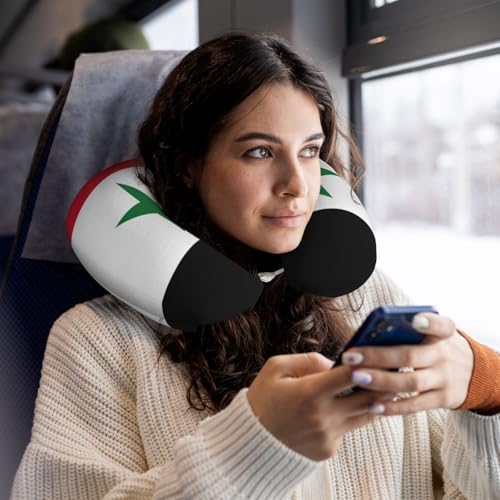 Almohada de viaje de poliéster negra cómoda miniatura 6
