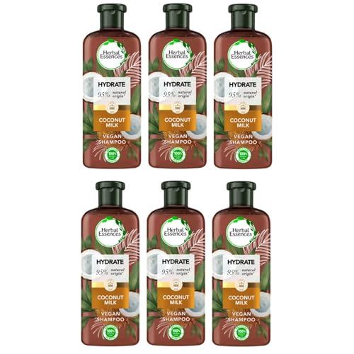 6x Herbal Essences Bio Renew HYDRATE Coconut Milk Shampoo 250ml