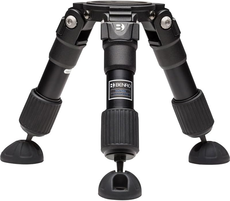 Aluminum Hi-Hat Tripod – Heavy-Duty 75mm Bowl Mount Video Tripod with Adjustable Leg Angles, Rubber & Spiked Feet, and Carrying Case for Cinematic, DSLR & Broadcast Production (HH75AV)