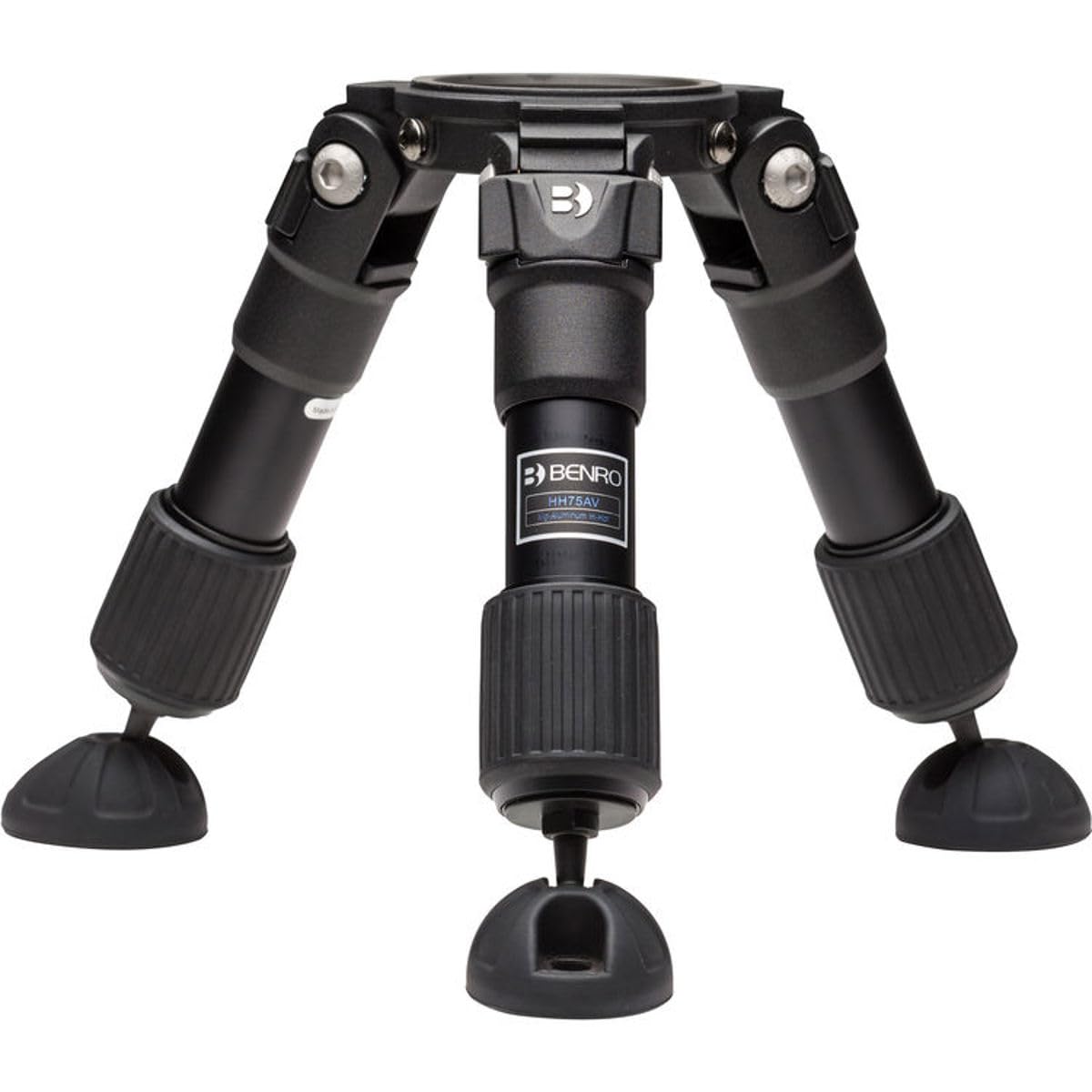 Benro Aluminum Hi-Hat Tripod – Heavy-Duty 75mm Bowl Mount Video Tripod with Adjustable Leg Angles, Rubber & Spiked Feet, and Carrying Case for Cinematic, DSLR & Broadcast Production (HH75AV)