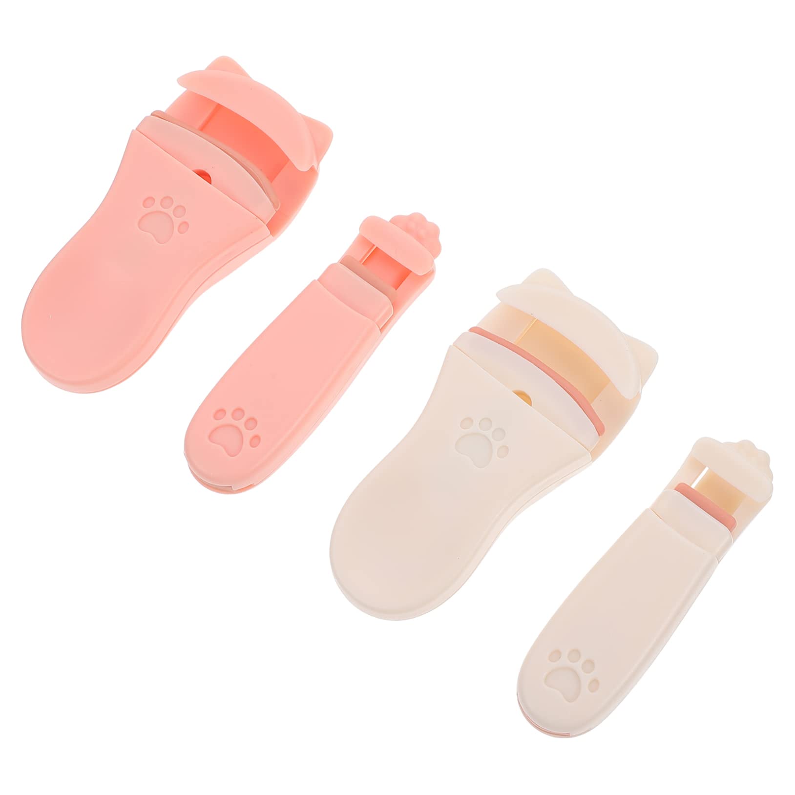OUNONA 4Pcs Pad Eyelash Curlers Cute Design Eyelash Curling Clips for Lasting Curls Makeup Tools for All Eye Shapes Present for