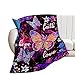 Butterfly Blanket Colorful Butterfly Fleece Throw Blanket Super Soft Cozy Warm Plush Blanket Gifts for Kids Women 40