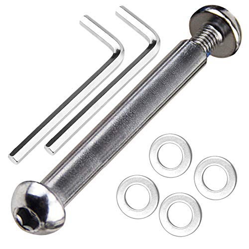 OTFAITP Perno de Eje Delantero y Trasero M8 8 mm x 28 mm-86 mm de Acero al Carbono de Calidad 8,8 para patinette, Adulto Capacidad 800 kg