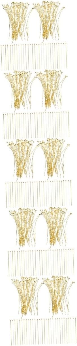 TEHAUX 500pcs Round for Jewelry Making Beaded Needles for Earring and Bracelet Crafting Accessories Plated