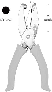 Bira Craft Extra Length 2 inch Reach Hand Punch Craft Punch for Paper Crafting Scrapbooking (1/8" Circle)