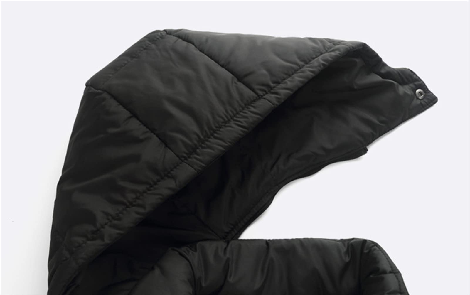Gilet senza maniche con cappuccio leggero e caldo per ragazzi e ragazze, Piumino senza maniche autunno inverno antivento, Nero, 13-15 anni