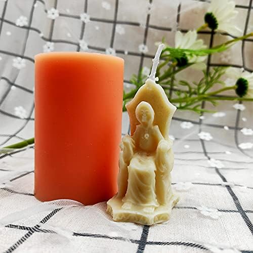 Miniatura 6 de Cestony Moldes de silicona para velas de esqueleto y trono de la muerte, para hacer velas, pilar de resina, aromaterapia, cera, jabón, muestras de