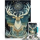  Puzzles de 1000 pièces pour Adultes Élan de Couleur Ancienne Jouets de Divertissement Familial Super Cadeau 52x38cm