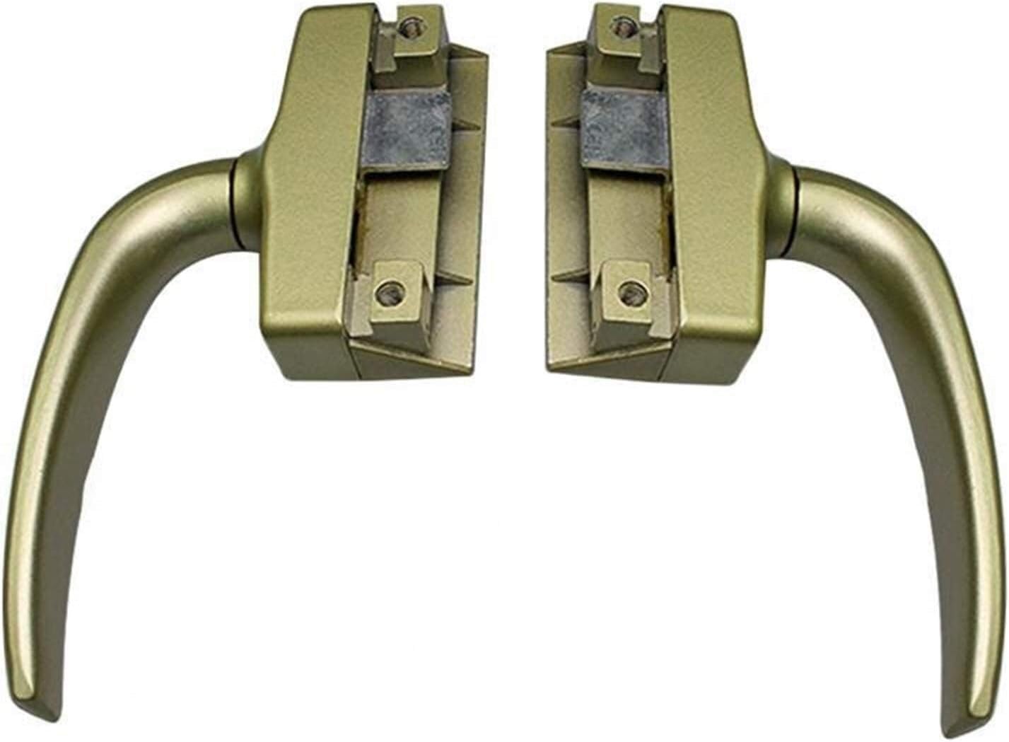 Window Handle, Window Locks, Door and Window Handles, 2PCS Left and Right Gearbox Handles,Outer Glass Window Latches, Window Accessories, Door Locks(Color:Svart)