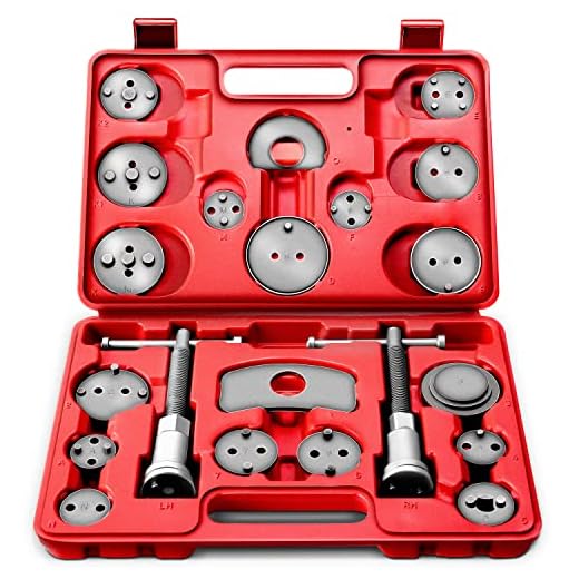 TRESKO® Reposicionador de pistones de freno 22 piezas para reposicionar el pistón de freno al cambiar los discos, las zapatas o las pastillas de freno, set de herramientas para vehículos