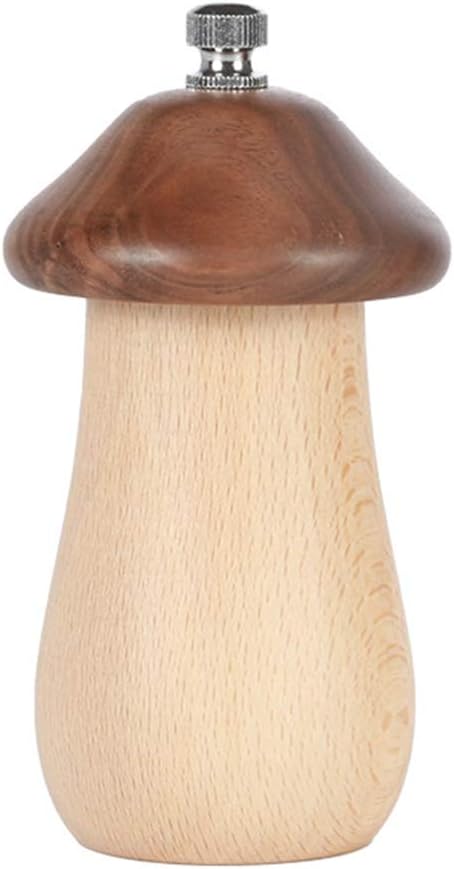 Kitchen Salt Pestle Bowl Mushroom Shape Durable Garlic Press Spice Grinder Pot