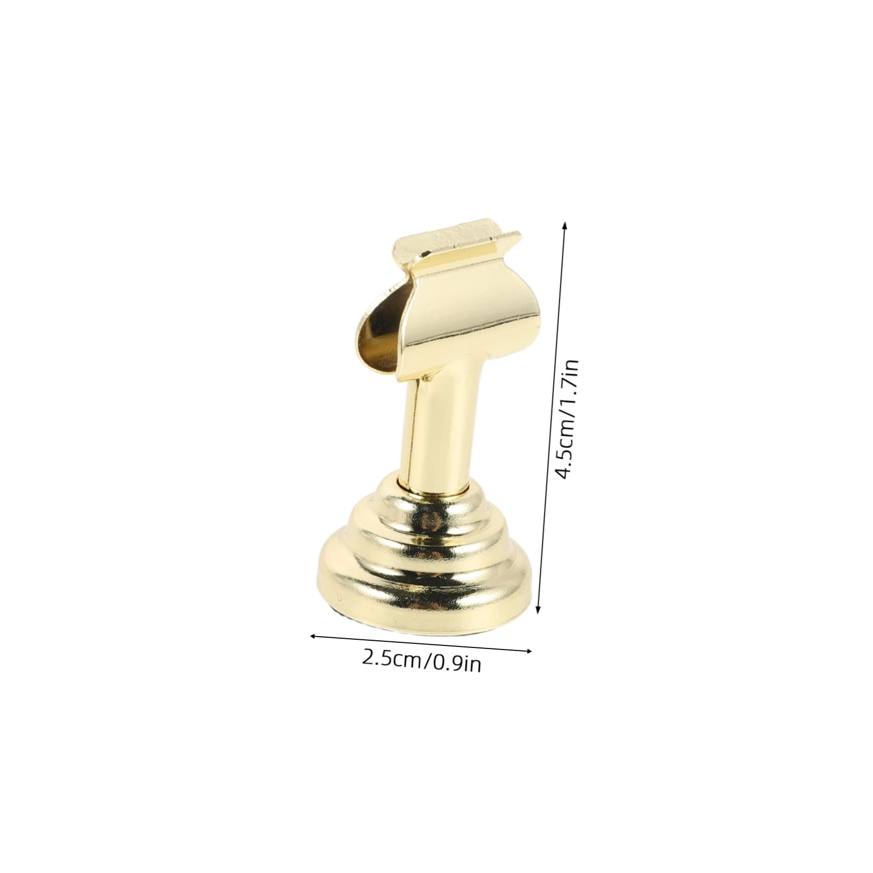 POPETPOP 6 Pezzi Porta Etichette Oro in Lega di Zinco Base Rotonda Elegante per Tavoli Buffet o Reception, Clip Porta Biglietti Facile da Pulire e Durevole