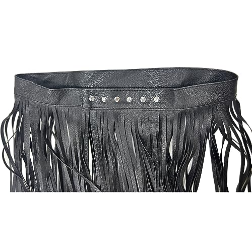 Women's Adjustable Waistband Long Fringe Tassel Skirt Belt Dancing Dress Stage Performance Party Clubwear4