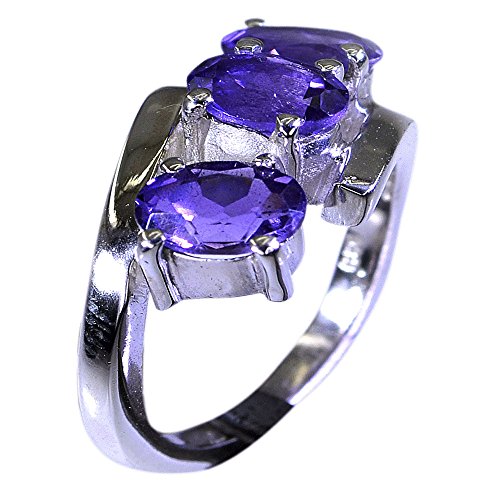 Bague améthyste violette en argent pour vos soirées