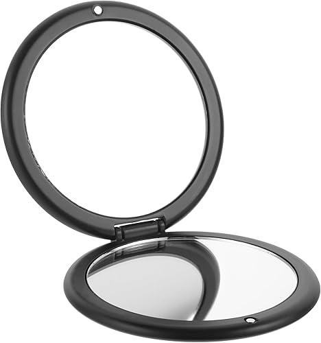 Miniatura 6 de Beaupretty Espejo de tocador plegable, bonita cartera circular para mujer, espejo de viaje, mini espejo de mano, espejo compacto para monederos,