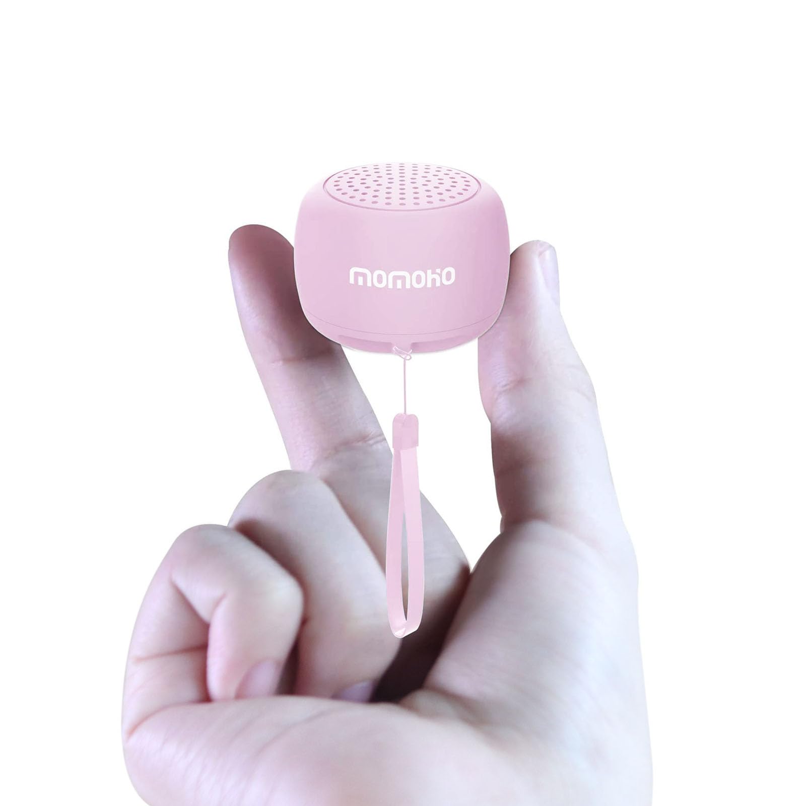 MOMOHOPosei T1 Mini Bluetooth Speaker Wireless Tiny Small with Built in Mic,TWS Portable for Travel Party Gift Outdoor Laptop Pink