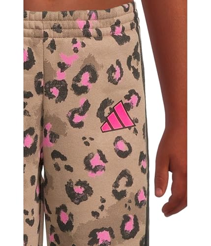 adidas Girls 2-piece Long Sleeve Printed Flutter Sleeve Pullover & Elastic Waistband Printed Jogger Set3