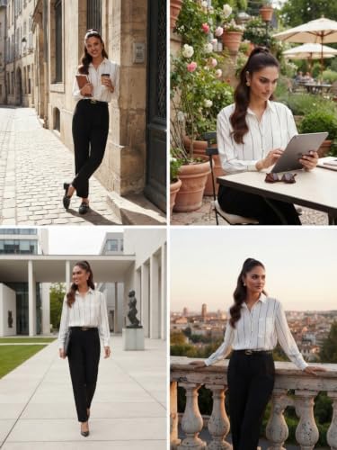 Image of Leriya Fashion Shirt for Women | Shirt for Woman | Korean Style Full Sleeve Oversized Button Down Shirt's | Tops for Women | Plus Size Workwear Top for Office & Casual Wear
