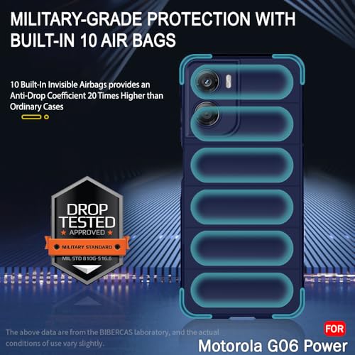 Image of TheGiftKart Liquid Silicon Back Cover Case for Motorola Moto G06 Power 5G | Shockproof Military Grade Protection | Micro-Fibre Cloth On Inner Side | Built-in Anti-Slip Grip Back Cover (TPU, Blue)