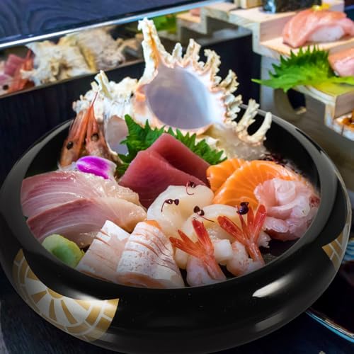 Plato redondo decorativo de plástico para sushi miniatura 7