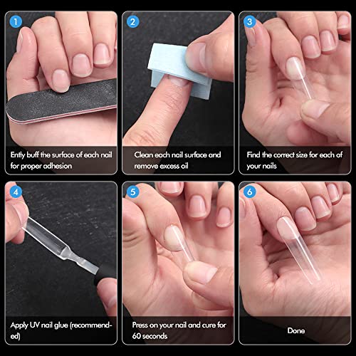 Square Nail Tips Full Cover - Infeling 300Pcs Long Square Gel Nail Tips No C Curve, Xxl Straight Tapered Square Press On Nails With Box For Nail Salons And Diy Nail Art, 10 Size #TOP7