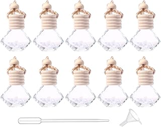 10 Pcs Car Air Freshener Perfume Bottle Aromatherapy Fragrance Essential Oil Diffuser Hanging Perfume Pendant Auto Ornamen...