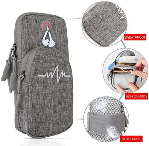 Miniatura 5 de Bolsa deportiva para correr, impermeables, para hombres y mujeres, brazaletes para teléfono celular, bolsa de gimnasio, fitness, con cremallera