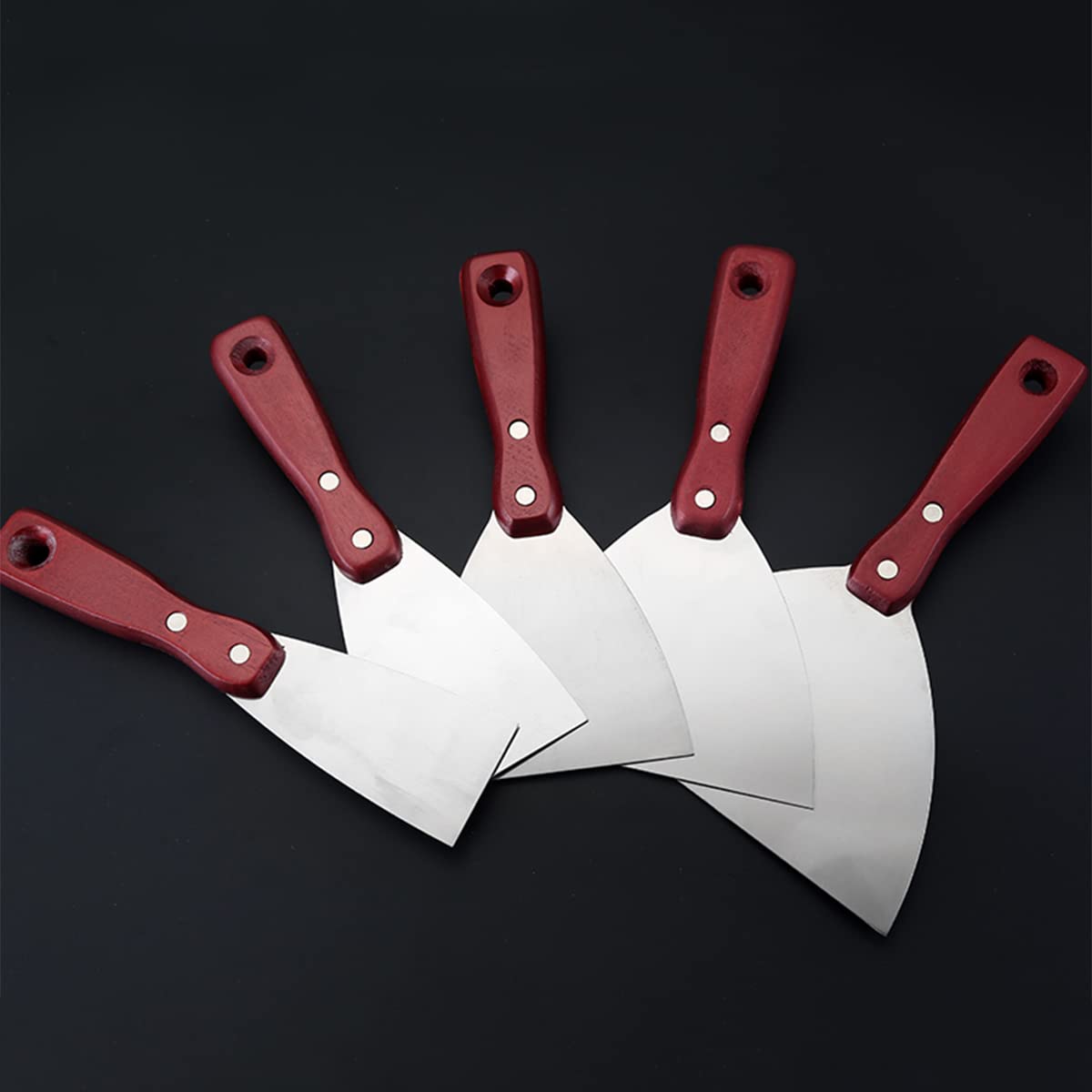 Spachtelmesser, Malerwerkzeug, Farbentferner for Holz, Schaber, Tapeten, Backen, Spachtelarbeiten, Flicken und Malen, 10,2 cm (Size : 4inch)
