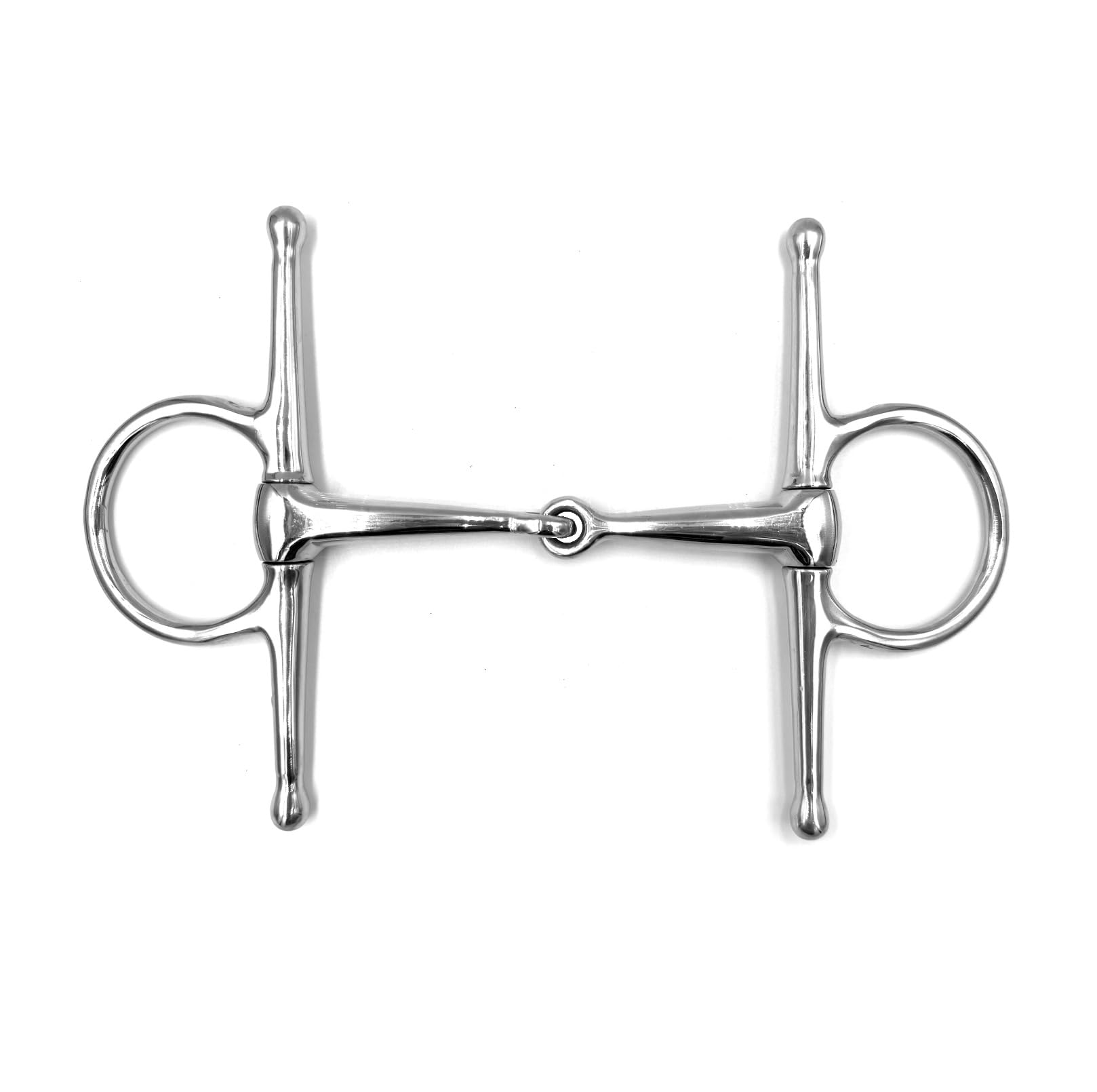 Equine Smile ES0071 Snaffle Bit Simple Broken Stainless Steel Bit Thickness 16 mm (14.5 cm), silver