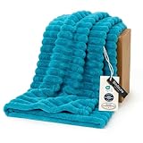 Bedsure GentleSoft Teal Fleece Blanket for Couch - Cozy Soft Blankets for Women, Cute Small Throws for Girls, 50x60 Inches