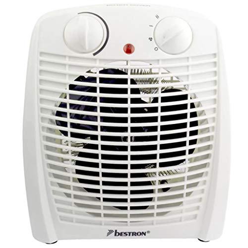 Bestron Heizlüfter mit 2 Leistungsstufen, inkl. Umkippsicherung & Überhitzungsschutz, für Räume bis zu 20m², 2000 Watt, Farbe: Weiß – Bild 4