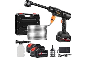 Portable Cordless Pressure Washer: 600 PSI Battery Powered Pressure Washer