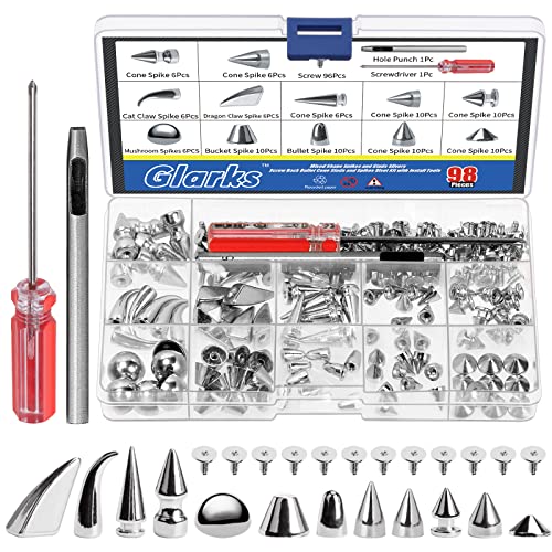 Kit de 98 rivets en métal pour maroquinerie et loisirs créatifs