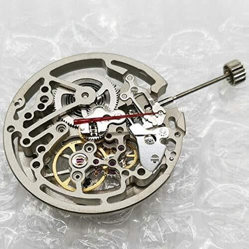 Movimiento de Reloj mecánico automático Hueco con Mecanismo esqueletizado, Repuesto para Aficionados a la reparación de Relojes.