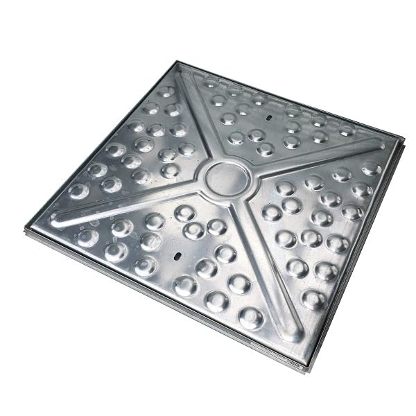 MCD Company Ltd Manhole Cover 600mm x 600mm 5 Tonne All Steel Solid Top Lid (Overall Size 640mm x 640mm x 25mm)
