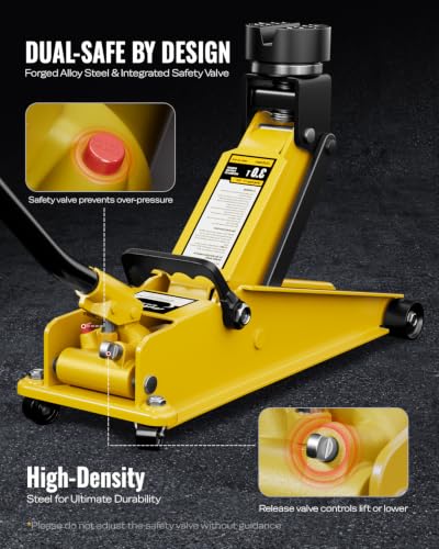 Image of AUTOWN Heavy Duty 3 Ton Floor Jack, Hydraulic Car Jack with Quick Lift Pump