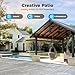 4pcs Concrete Stamps Mat, 24x24in PU Material Slate Floor Imprint Seamless Stamp Concrete Molds, Concrete Texturing Skin Floor Mats with Two Sturdy Carrying Handles, Uneven Surface