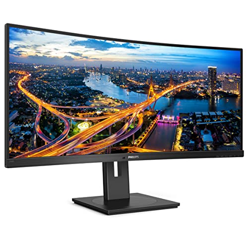 Philips 346B1C Ultrawide 34" Curved Monitor, Ultrawide Qhd 2K, Usb-C And Built-In Kvm Switch, 119% Srgb, Usb-Pd 90W, Height Adjustable, Powersensor, 4Yr Advance Replacement Warranty #TOP2