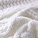OLYR Fashion Cotton Cable Knit Pillow,Cushion,Double Side Knitted Throw Pillow Cover for Counch Bed Car Decoration (White)