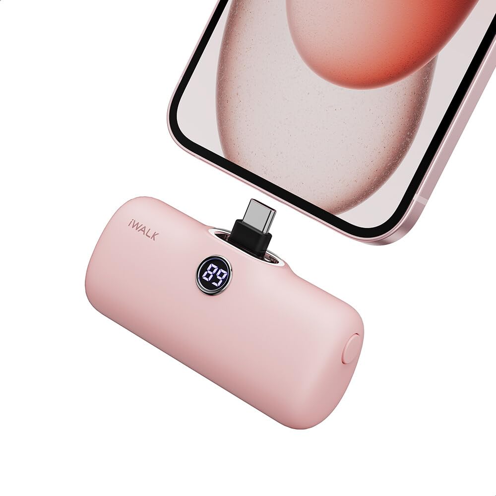 Sponsored Ad – iWALK USB-C Portable Charger 4800mAh 20W Power Bank Small Fast Charging Battery Pack with LED Display Compatible with iPhone 17 Pro/16 Plus/16 Pro Max/15/iPad/AirPods Andriod Phone Samsung,Pink