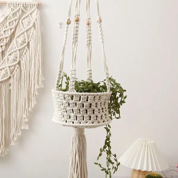 R.R.LALA Boho Plant Hanger with Tassel, Macrame Plant Holder, Indoor Wall Plant Hanging, Plant Pot Holder, Indoor Garden Decor, Plant Lover Gifts (B0CXMBG2G3) Amazon Price History, Amazon Price Tracker
