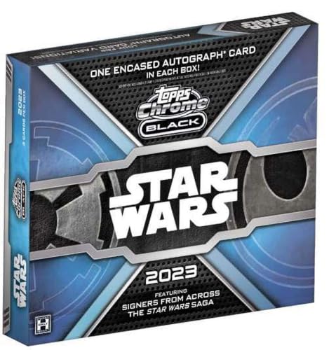 Topps Chrome Black Star Wars Hobby Box (3-card pack + encased autograph)