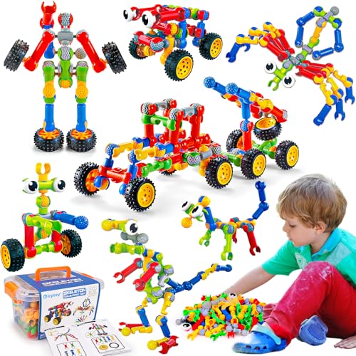 Kids STEM Building Toys for 3 4 5 6 7 8+ Year Old Boy Girl Birthday Gift, 125 Pcs Preschool...