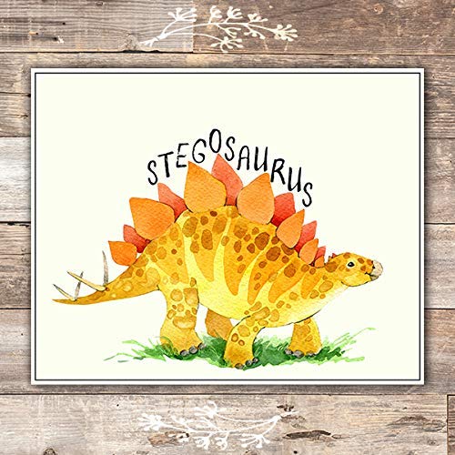Dinosaur Bedroom Decor Wall Art Prints (Set of 4) - Unframed - 8x10s