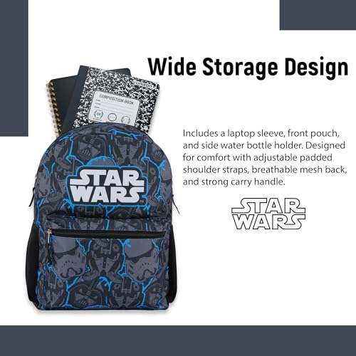 STAR WARS Allover Print Backpack - Darth Vader, Storm Trooper, Yoda, Luke Skywalker, Han Solo and Chewbacca - Adult and Kids School Bag3
