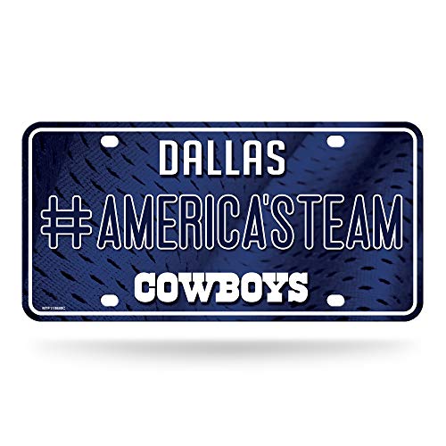 Rico Industries NFL Dallas Cowboys #CowboysNation #1 Fan Metal Auto Tag 8.5