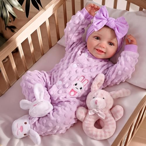 BABESIDE Drink and Wet Reborn Baby Dolls-17 Inch Soft Vinyl Realistic Girl